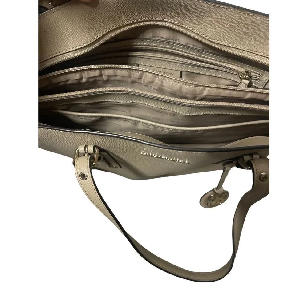 Michael Kors Voyager Medium Crossgrain Leather Tote Bag
